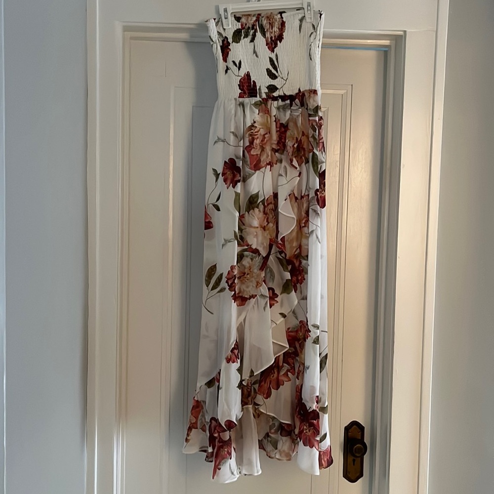 Floral strapless sundress